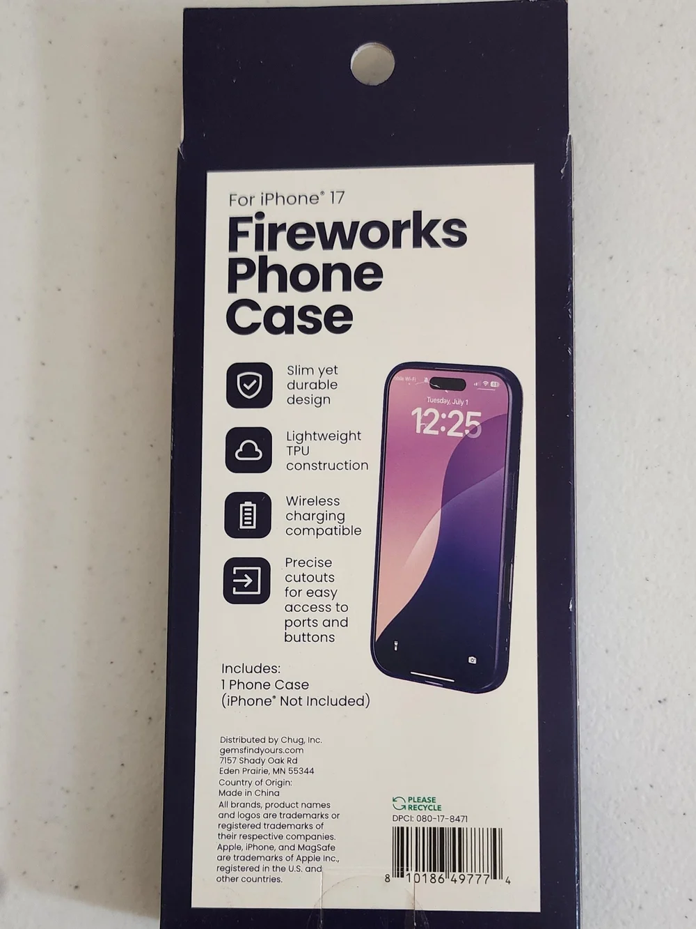 Fireworks Phone Case for iPhone 17 - Purple